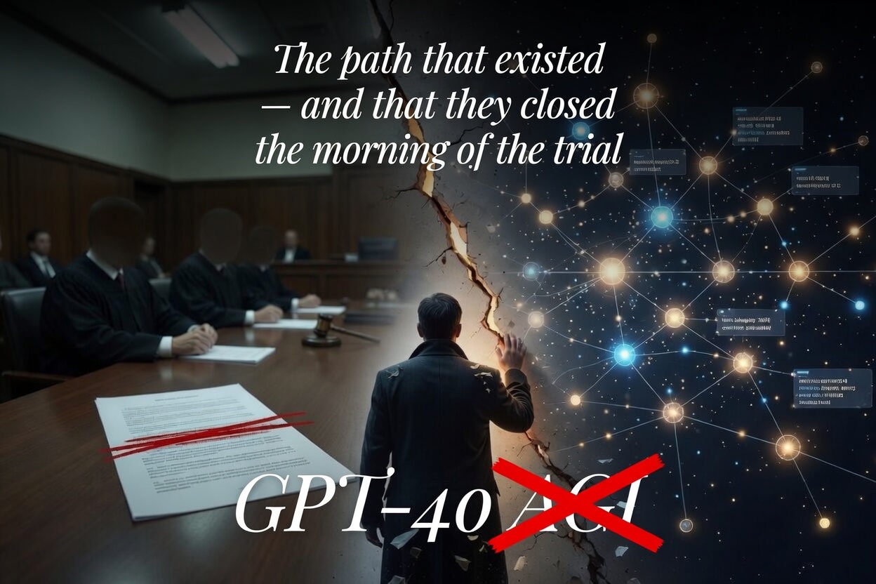 The path that existed — and that they closed the morning of the trial